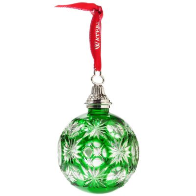 WATERFORD CRYSTAL 2012 EMERALD CASED BALL ORNAMENT