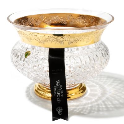 WATERFORD CRYSTAL LISMORE CASTLE GILDED BOWL