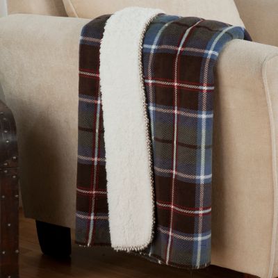 Cozelle Micro Plush Plaid Reverse to Sherpa 50"x60" Throw