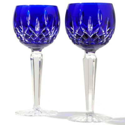 WATERFORD CRYSTAL LISMORE COBALT DRINKWARE PAIR