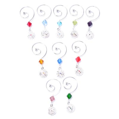 WATERFORD CRYSTAL SNOWFLAKE WISHES WINE CHARMS SET OF 10