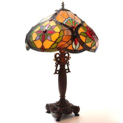 TIFFANY STYLE ALEX ROSE TABLE LAMP