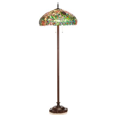 TIFFANY STYLE PEACOCK VEIL FLOOR LAMP