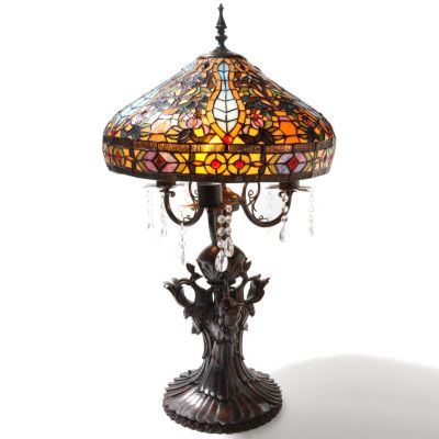 TIFFANY STYLE CRYSTAL GREGOREA TABLE LAMP