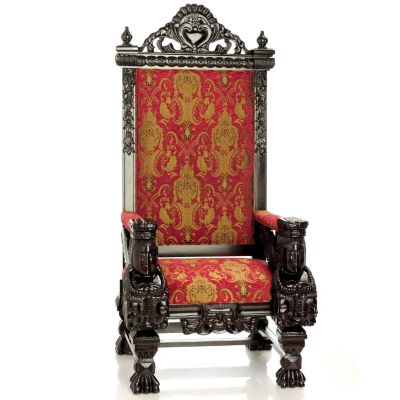 HAND CARVED QUEEN CHAIR