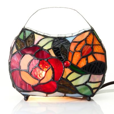 TIFFANY STYLE LOUISE'S LAVISH HANDBAG ACCENT LAMP