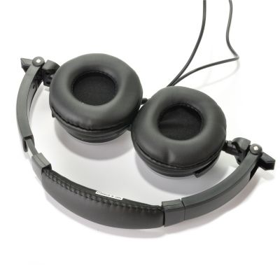 Headphones folded up