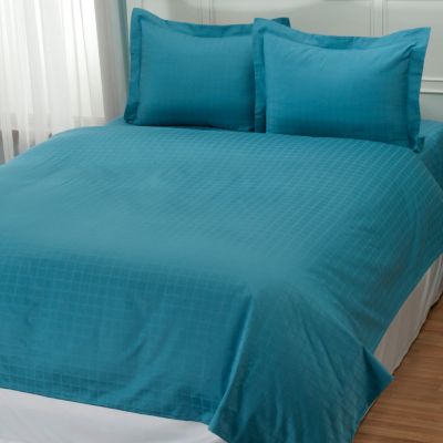 North Shore Linens 600TC Egyptian Cotton Windowpane Damask 3pc Duvet Set