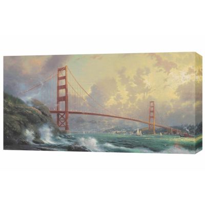 THOMAS KINKADE " GOLDEN GATE BRIDGE" PANORAMIC GALLERY WRAP