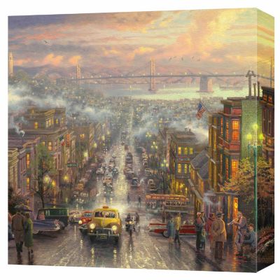 THOMAS KINKADE "HEART OF SAN FRANCISCO" 20X20 GALLERY WRAP