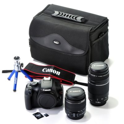 Canon EOS Rebel T3 Camera,18-55mm IS II Lens,Zoom Lens,Case,Tripod,16GB SD