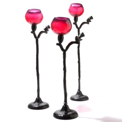 STYLE AT HOME SET OF 3 SPARROW CANDLE HOLDERS