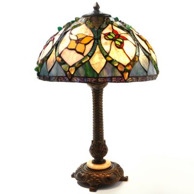 432-197 - Tiffany-Style 24.75" The Ophelia Stained Glass Table Lamp