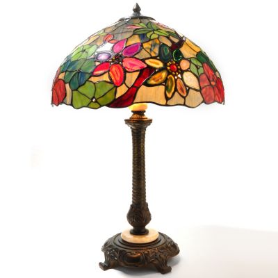 THE MORNING BOUQUET TIFFANY STYLE TABLE LAMP