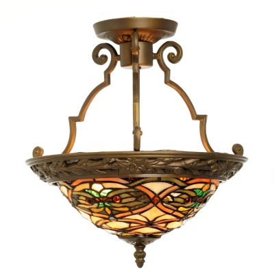THE NEWPORT TIFFANY STYLE CEILING LAMP