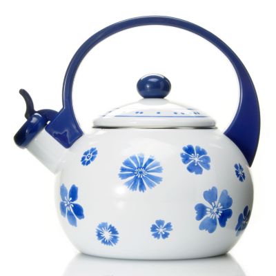 FARMHOUSE TOUCH BLUE TEA KETTLE