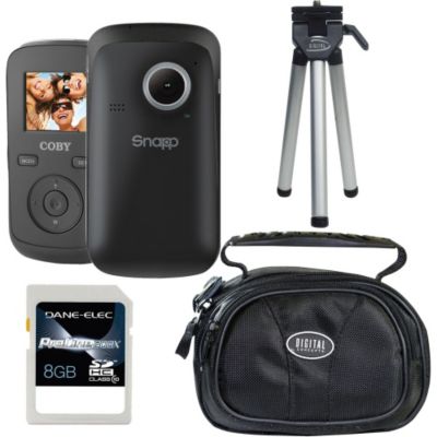 432-316 - Coby SNAPP Mini Digital Camcorder Bundle w/ 8GB SD Card, Case and Mini Tripod