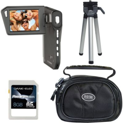 432-323 - Coby SNAPP Mini Digital Camcorder Bundle w/ 8GB SD Card, Case and Mini Tripod
