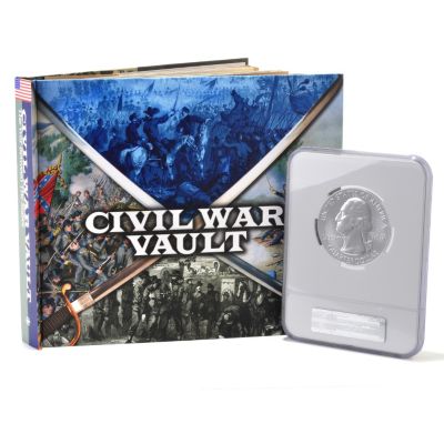 2011 5OZ AMERICA THE BEAUTIFUL VICKSBURG NGC MS69 AND CIVIL WAR BOOK
