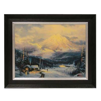 THOMAS KINKADE "WARMTH OF HOME" 12X16 TEXTURED PRINT