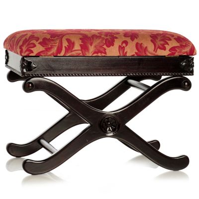 Style at Home w/Margie Hand Carved Upholstered Storage Bench