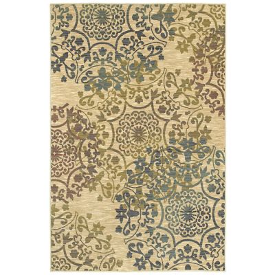 432-579 - Shaw Living&trade; Mirabella Collection Almeria Beige Woven Rug