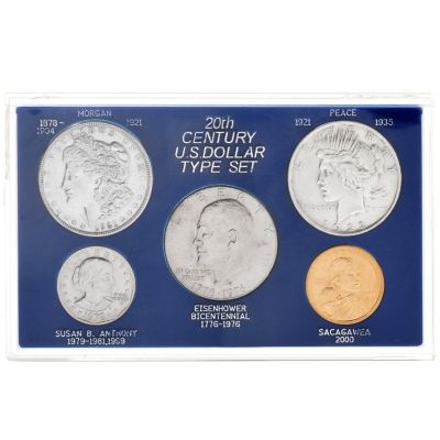 20TH CENTURY SILVER AND CLAD DOLLAR TYPE SET