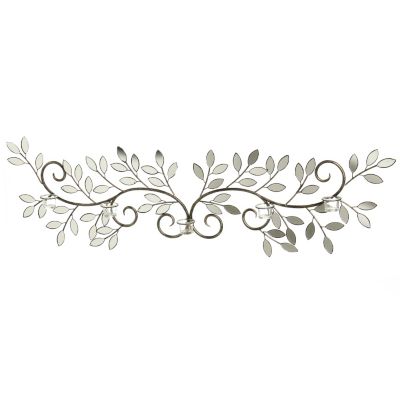 Winged Leaves Wall D_cor w/Candle Holders