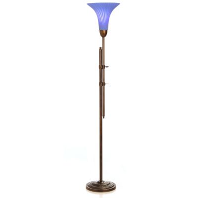 433-009 - Style at Home with Margie 75" O'Bryan's Banded Adjustable Torchiere Lamp