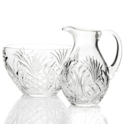 WATERFORD CRYSTAL PINEAPPLE HOSPITALITY PITCHER AND BOWL SET