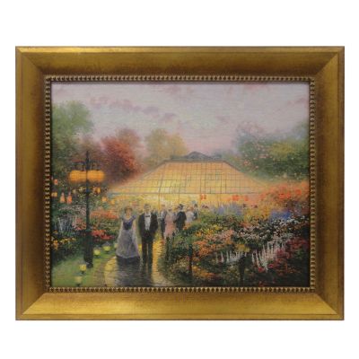 THOMAS KINKADE "THE GARDEN PARTY" FRAMED TEXTURED PRINT