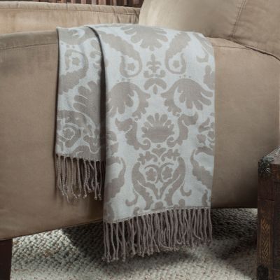 North Shore Linens 50"x60" Grand Baroque Jacquard Throw