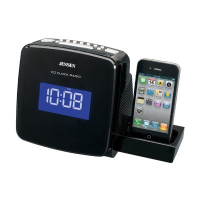 433-836 - Jensen iPod & iPhone Docking Digital CD Clock Radio 