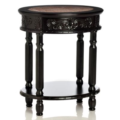 433-918 - Style at Home with Margie 26" Brookside Hand-Carved Table