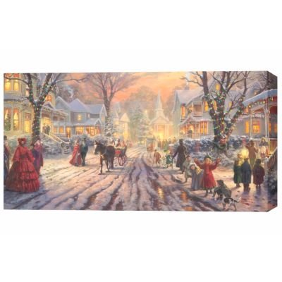 THOMAS KINKADE "VICTORIAN CHRISTMAS CAROL" 31X16 GALLERY WRAP