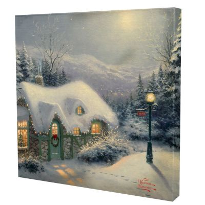 THOMAS KINKADE "SILENT NIGHT" 14X14 GALLERY WRAP