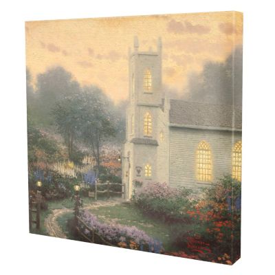 THOMAS KINKADE " BLOSSOM HILL CHURCH" 14X14 GALLERY WRAP