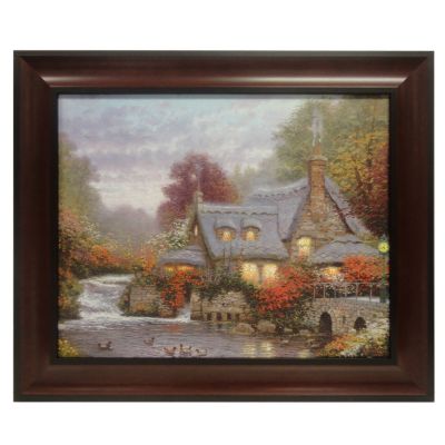 THOMAS KINKADE "THE MILLER'S COTTAGE" 16X20 TEXTURED PRINT