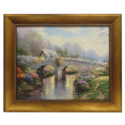 433-930 - Thomas Kinkade ''Blossom Bridge'' 16'' x 20'' Framed Textured Print