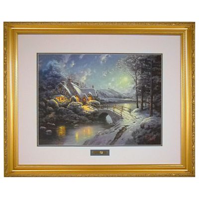433-936 - Thomas Kinkade "Christmas Moonlight" 18" x 24" Limited Edition Framed Print 