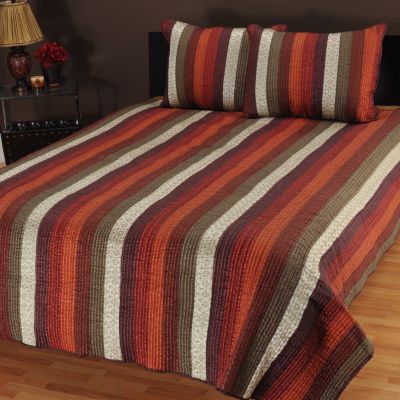 434-068 - North Shore Linens&trade; ''Venetian Stripe'' Three-Piece Coverlet Set 