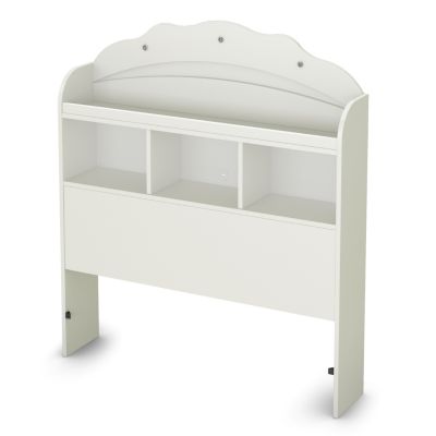 434-479 - South Shore&reg; Furniture Pure White Tiara Collection 39" Twin Bookcase Headboard 