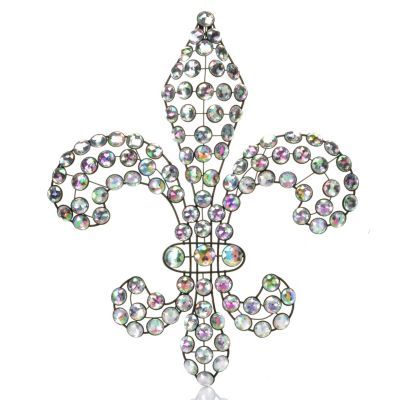434-937 - Style at Home with Margie 18" Fleur De Bling Acrylic & Iron Wall Hanging 