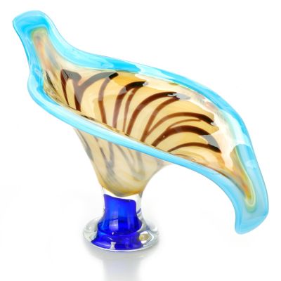 434-963 - Favrile 11.75" Hand-Blown Art Glass Footed Vase