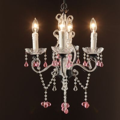 435-032 - Gallery 20'' Garden Collection Wrought Iron & Crystal Glass Chandelier 