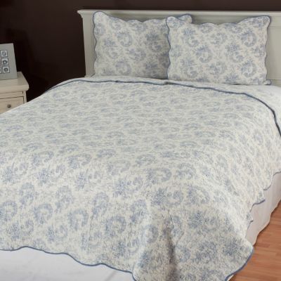 435-134 - North Shore Linens&trade; "Lismore" Cotton Three-Piece Quilt Set
