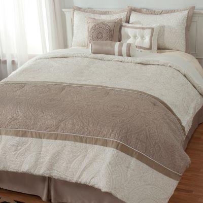 435-215 - North Shore Linens&trade; "Vincenza" Seven-Piece Bedding Ensemble