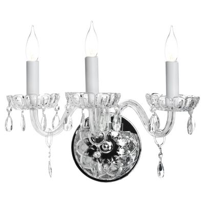 Gallery Royal Collection Crystal 3 Light Wall Sconce
