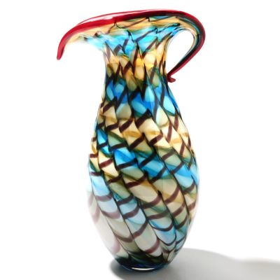435-450 - Favrile Presidio 11.5" Hand-Blown Art Glass Artistic Pitcher