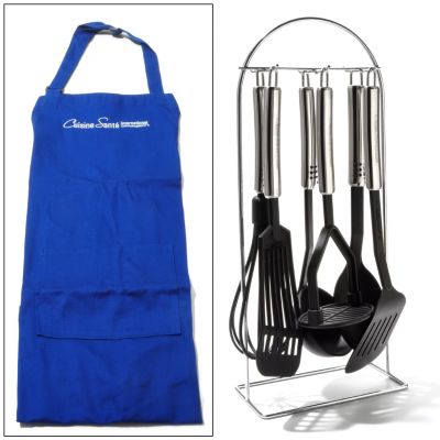 435-488 - BergHOFF&reg; Munich Six-Piece Utensil Set w/ Apron 